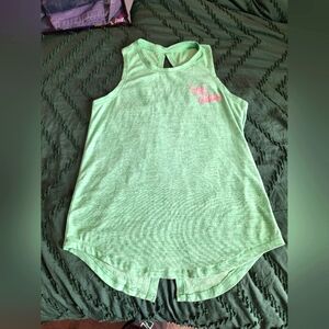 OLD NAVY ACTIVE GIRLS SPLIT BACK TANK TOP SIZE 10-12 BLUE